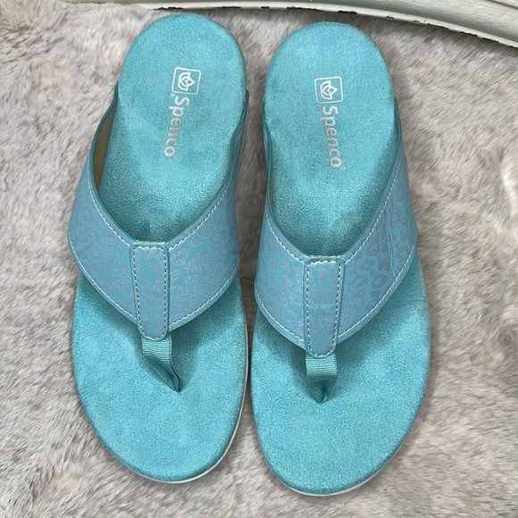 Spenco | Aqua Sea Cheetah-Accent Hampton Flip-Flop - Picture 5 of 15